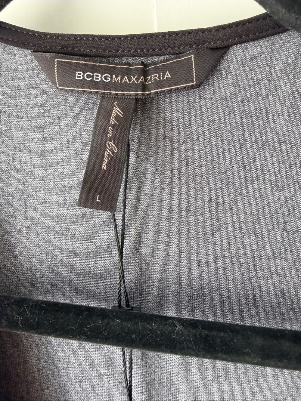 BCBGMaxAzria Gray and Black Wrap Dress - Picture 2 of 2